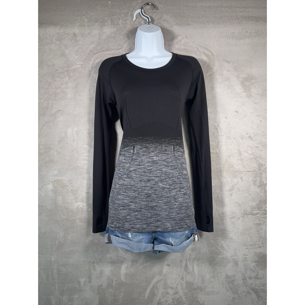 Lululemon Swiftly Tech Long‎ Sleeve Shirt Womens Size 6 Multicolor Ombre